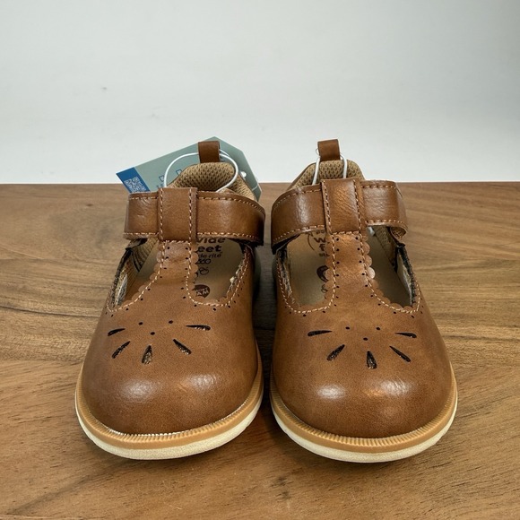 New Little Kids Stride Rite Lacey 2.0 Tan Mary Jane Shoes Size 6 C NIB - Picture 3 of 8